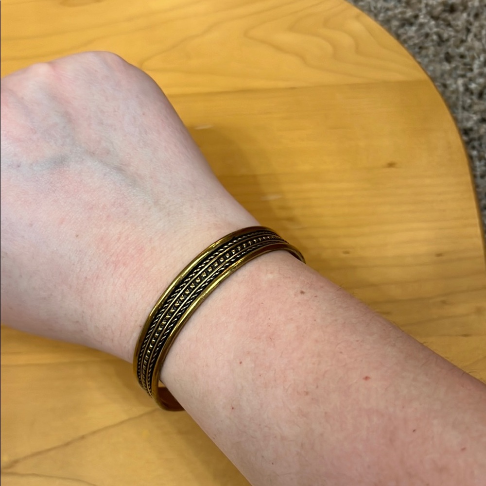 BOGO FREE • Gold and Black Bangle Bracelet
